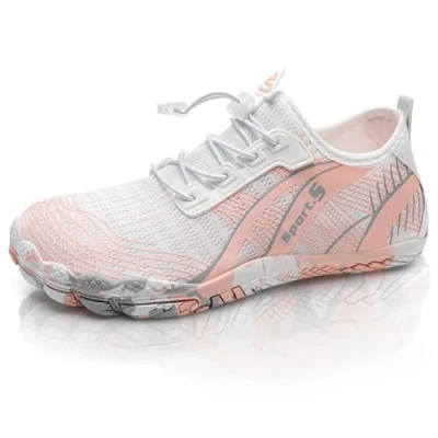 Abbildung von IceUnicorn Barfuss Schuhe Damen Walkingschuhe Barfußschuhe Herren Anfänger Bequeme Atmungsaktiv Gesunde (B Orange, 37EU)