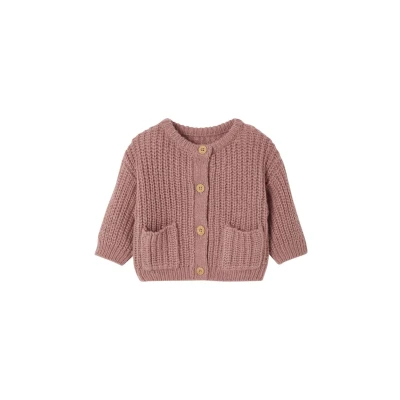 Abbildung von Baby Strickjacke mit aufgesetzten Taschen