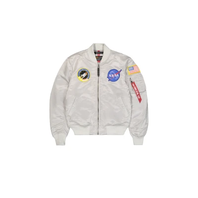 Abbildung von Alpha Industries MA1 VF NASA Bomberjacke, Herren, Größe: Large, Pastel grey