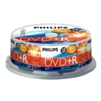 Abbildung von DVD+R 4,7 GB PHILIPS 16x Cakebox 25 Stück