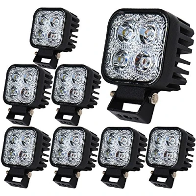 Abbildung von Greenmigo ALPHA DIMA 8X 12W LED Arbeitsscheinwerfer IP67 Offroad Lampe Scheinwerfer Arbeitslicht 12V 24V Zusatzscheinwerfer Rückfahrscheinwerfer