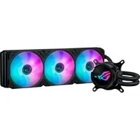 Abbildung von ASUS ROG Strix LC III 360 ARGB All in One Flüssig CPU Wasserkühlung schwarz (DREI adressierbare Lüfter, Anti Vibrations Gummi, kompatibel mit Intel LGA 1700, 1200, 115X, AMD AM5, AM4)