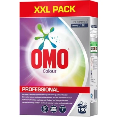Abbildung von Omo Professional Buntwaschmittel Pulver Großpackung Leuchtende Farben, Kein Verbleichen Hohe Flecklösekraft 130 Wäschen