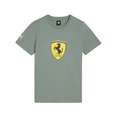 Abbildung von Puma Scuderia Ferrari RACE BIG Shield Tshirt print für Kinder, Größe: 122, Green moon