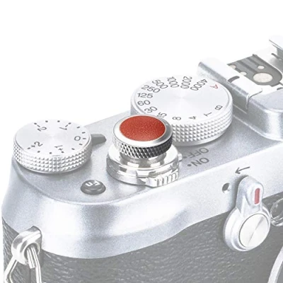 Abbildung von PROfezzion Deluxe &amp; Robustes Metall Weichen Sharp Auslöseknopf für Canon F 1, AE 1 etc. Kameras Grau mit Braun Mikrofaser Leder Oberfläche