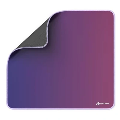 Abbildung von ATTACK SHARK CM03 eSports Gaming Mauspad, Großes Mauspad mit Wasserabweisender Beschichtung, Stark Strukturierte, Glatte Bedienoberfläche, Rutschfeste Gummiunterseite, 450x400x4mmLila Farbverlauf
