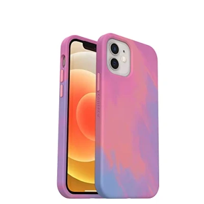 Abbildung von OtterBox Slim &amp; Sturdy Serie Hülle für Apple iPhone 12 Mini mit MagSafe, stoßfest, sturzsicher, ultraschlank, dünne schützende Hülle, Getestet nach Militärstandard, Hell Rosa