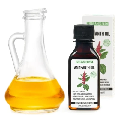 Abbildung von Sibirisches Amaranthöl 100% Natürliches Kaltgepresstes Öl 100 ml / 3.4 fl oz Unraffiniert, Roh, Vegan