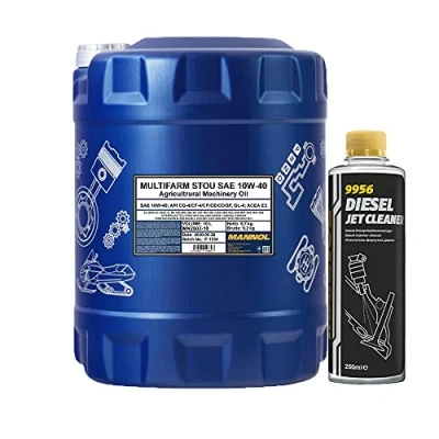 Abbildung von MANNOL 10l, 2502 Multifarm STOU 10W 40 + Diesel Jet Cleaner Düsenreiniger Kraftstoff Additiv 250 ml
