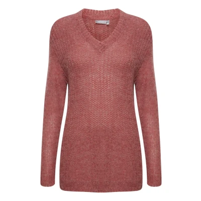 Abbildung von Fransa Frbien PU 3 Strickpullover, Damen, Größe: Small, Coral paradise melange