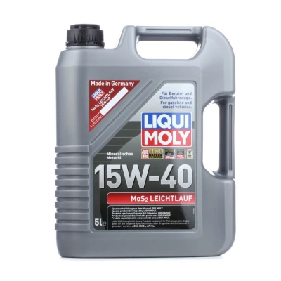 Abbildung von Liqui Moly МoS2 Low Friction 15W 40 5l Motoröl 2571 BMW: 3 Limousine, Cabrio, FORD: Sierra Mk2 Schrägheck, CHEVROLET: Epica Limousine