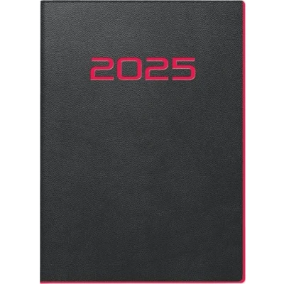 Abbildung von rido/idé Taschenkalender Modell perfect/Technik I (2025), 2 Seiten = 1 Woche, A6, 208 Seiten, PU Einband, flexibel, schwarz