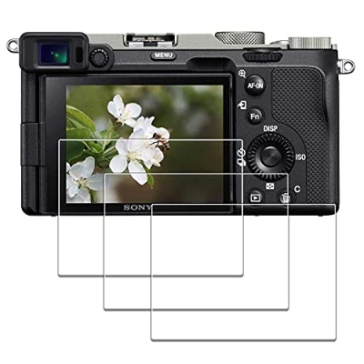 Abbildung von iDaPro Displayschutz schutzfolie für Sony A7C A7S III Alpha 7C 7S Folie Screen Protector 9H Härte Gehärtetes Glas Einfache Installation [3 Stück]