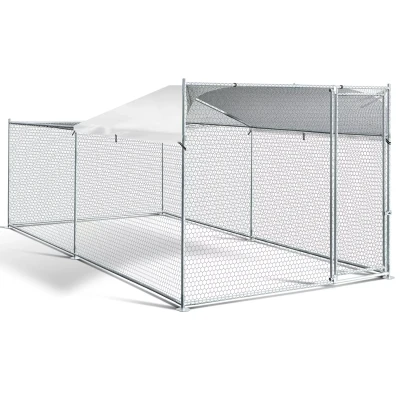 Abbildung von IDMarket Freigehege Bogota, 8 m², Gittergehege, 2 x 4 1,6 m, verzinkter Stahl mit Netz