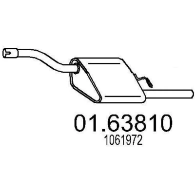 Abbildung von MTS 01.63810 Endschalldämpfer 1020 FORD: Focus Mk1 Kombi, Kasten / Kombi
