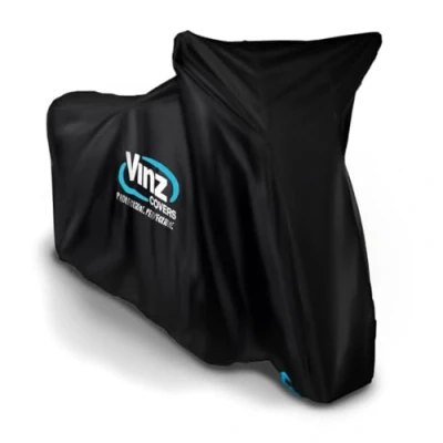 Abbildung von VINZ Motorradabdeckung Wasserdicht und UV Schutz Staubdicht Abdeckplane Motorradplane Cover Outdoor &amp; Indoor Atmungsaktiv Winterfest