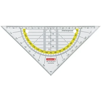 Abbildung von Brunnen 104975201 Geometrie Dreieck / Geodreieck (für Schule und Büro, 16 cm Office to go, abheftbar, bruchsicher, glasklar)