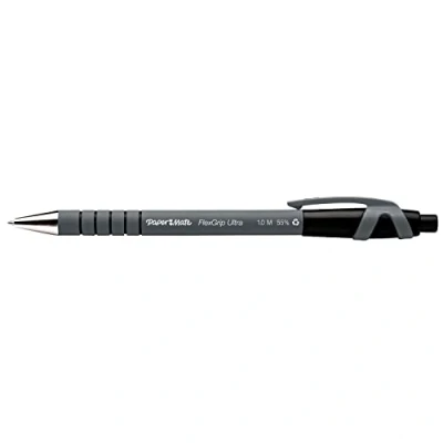 Abbildung von Paper Mate 1910073 Flexgrip Ultra RT Kugelschreiber mit einziehbarer mittlere Spitze, 1.0 mm, 30 plus 6 Packung, schwarz