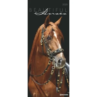 Abbildung von N NEUMANNVERLAGE Beautiful Horses 2025 Wandkalender, 30x70cm, Kalender mit zwölf grandiosen Pferdeportraits, außergewöhnliche Aufnahmen, Spiralbindung und internationales Kalendarium: Wild Schön