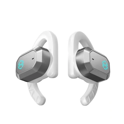 Abbildung von Edifier Hecate by AIR2 Open Ear Stereo Gaming Earbuds mit integriertem Noise Cancelling Mikrofon und RGB Effekten Weiß
