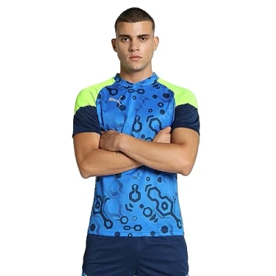Abbildung von Puma Individual CUP Sport Tshirt, Herren, Größe: XL, Persian blue/pro green