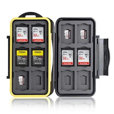 Abbildung von Ares Foto® Speicherkarten Schutzbox Schutzhülle Memory Card Case Safe Aufbewahrung &amp; Transport für 12 SD und Micro Karten Verbesserte Version 2022