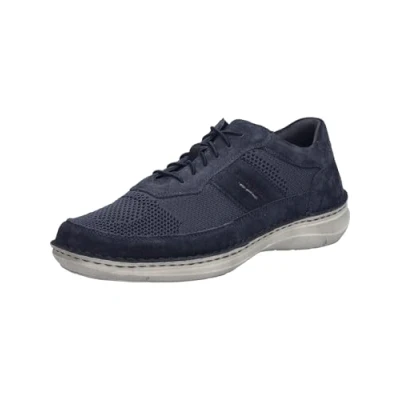 Abbildung von Josef Seibel Herren Sneaker New Anvers 12,Weite K (Extra weit),Wechselfußbett,Schnuerschuhe,Schnuerer,straßenschuhe,Indigo,47 EU