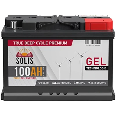 Abbildung von SOLIS Gel Batterie 100AH 12V Solar Boot Wohnmobil Schiff Versorgungs Mover Akku (100AH 12V)