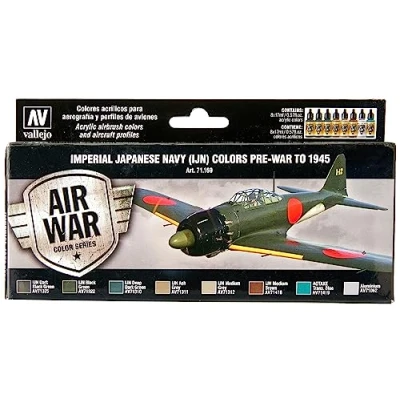 Abbildung von Vallejo 071169 Farbset, Japanische LuftwaffeIJA Set 2, 17 ml (8er Pack)