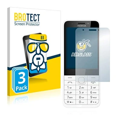 Abbildung von BROTECT Schutzglas für Nokia 230 (3 Stück) Schutzfolie Panzer Folie Glas [Extrem Kratzfest 9H, Anti Fingerprint, Ultra Transparent]