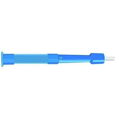 Abbildung von Gima Sterile Einweg Biopsieküretten/ stanzen, scharfe Klinge aus nahtlosem rostfreiem Edelstahl, Latex frei, gerippter Handgriff, Größe: Ø 2,5 mm, Klingenlänge 8 10 Küretten in Blister.