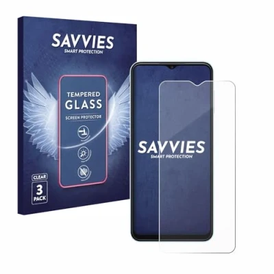 Abbildung von Savvies Panzer Schutz Glas für Samsung Galaxy A13 (3 Stück) 9H Hartglas, Anti Fingerprint, Displayschutz