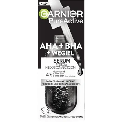 Abbildung von Garnier Reines Leder Serum gegen Unvollkommenheiten mit AHA, BHA und Kohlenstoff, 30ml