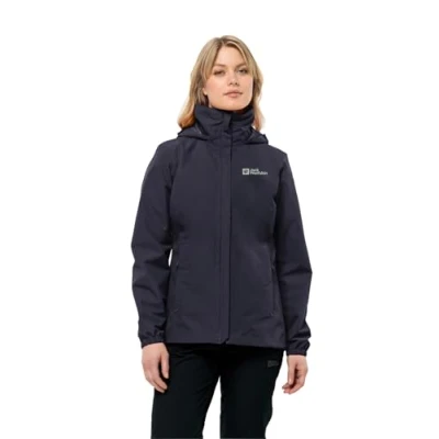 Abbildung von Jack Wolfskin Stormy Point 2L Hardshelljacke, Damen, Größe: Medium, Graphite