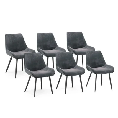 Abbildung von Vicco Esszimmerstuhl Eleganza, Anthrazit, 6er Set