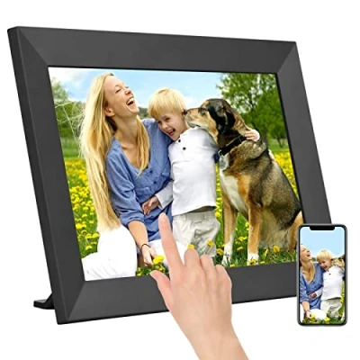 Abbildung von Digitaler Bilderrahmen 10,1 Zoll, Andoer WLAN Elektronischer mit IPS Touchscreen 1280 * 800 Foto 1080P Video 16GB Speicher Unterstützt Auto Rotation Fotofreigabe über APP