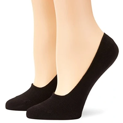 Abbildung von Camano Unisex 2er Pack Füßlinge aus Baumwolle Damen &amp; Herren Zehensocken ohne Rutschen, Gr. 39 42, Schwarz (05 black)