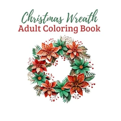 Abbildung von Christmas Wreaths Adult Coloring Book (Christmas Books, Band 1)