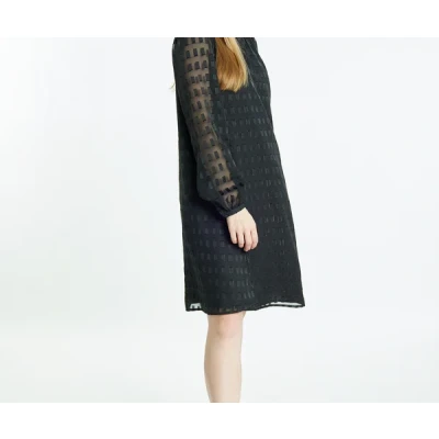 Abbildung von Dreimaster Glitzer Acalmar Freizeitkleid, Damen, Größe: 40, Schwarz