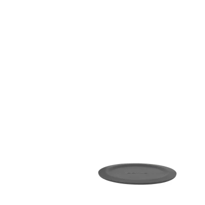 Abbildung von blomus LARETO Set aus 6 Silikon Untersetzern, dunkler Grauton, inkl. Edelstahlhalter, Farbe Magnet (64062)