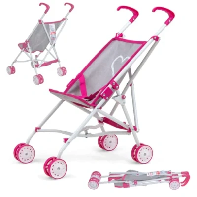 Abbildung von Julia Prestige Pink Milly Mally Faltbarer Puppenwagen