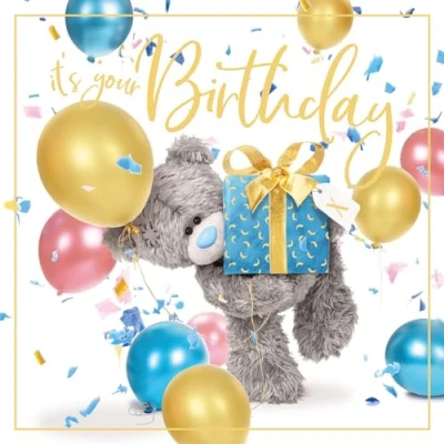 Abbildung von Me To You ALV93047 3D Karte, Motiv: Bear It&#039;s Your Birthday, gemischt, Größe: 15,2 x cm