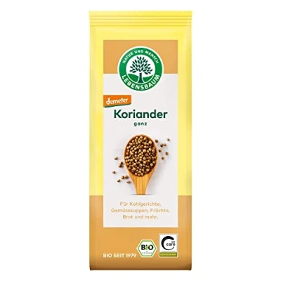 Abbildung von Lebensbaum Koriander, ganz, Bio Gewürz für Kohlgerichte, Gemüsesuppen, Früchte &amp; Brot, vegan, 1 x 30g