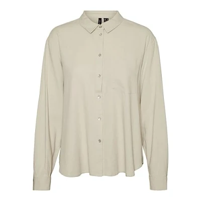 Abbildung von Vero Moda Women&#039;s VMJESMILO LS Shirt WVN GA NOOS Bluse, Silver Lining, XS
