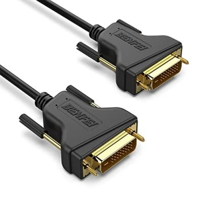 Abbildung von BENFEI DVI auf Kabel, 0,9m Kabel HDTV Auflösung bis 2560x1080, vergoldete Kontakte, Dual Link