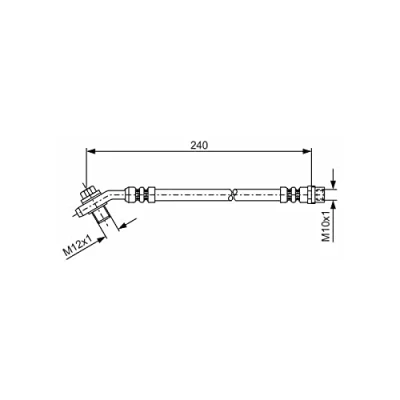 Abbildung von BOSCH 1 987 476 332 Bremsschläuche 210 AUDI: A4 B5 Limousine, Avant