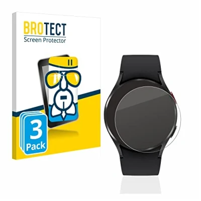 Abbildung von BROTECT Schutzglas für Samsung Galaxy Watch 4 (40mm) (3 Stück) Schutzfolie Panzer Folie Glas [Extrem Kratzfest 9H, Anti Fingerprint,