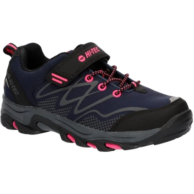 Abbildung von HI TEC Blackout LOW Unisex Hikingschuh für Kinder, Größe: 31, Navy/magenta Textil/synthetik