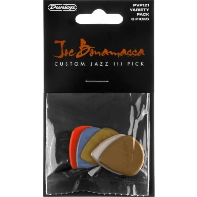 Abbildung von JIM DUNLOP Plektrum Joe Bonamassa Custom Jazz III Variety Pack, Nylon, 6 Stück, Multicolor