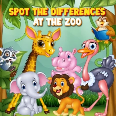 Abbildung von Spot the Differences Book for Kids: Discover &amp; Find Fun At Zoo Animals Activity